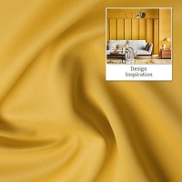 Dualife Yellow Curtains 84 Inches Long Blackout Curtain Panels For Bedroom Room Darkening Gold Solid Window Drapes For Living Room Thermal Insulated Grommet Top 52W X 84L 2 Panels