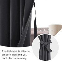 Jiuzhen Blackout Curtains For Bedroom Thermal Insulated Light Blocking Curtains Rod Pocket Curtains For Bathroom Curtains Dr