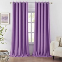 Dualife 108 Inch Length Curtain Panels/Drapes For Living Room Solid Energy Efficient Room Darkening Bedroom Curtains Thermal Insulated Grommet Top 60X108 Inch