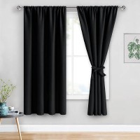 Jiuzhen Halloween Black Blackout Curtains For Bedroomliving Room Thermal Insulated Light Blocking Curtains Rod Pocket Curtai