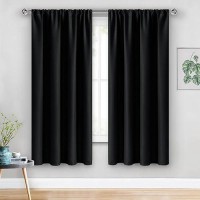 Jiuzhen Halloween Black Blackout Curtains For Bedroomliving Room Thermal Insulated Light Blocking Curtains Rod Pocket Curtai