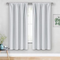 Jiuzhen Curtains For Bedroomliving Room Thermal Insulated Rod Pocket Curtains With Tiebacks Light Blocking Room Darkening Cu