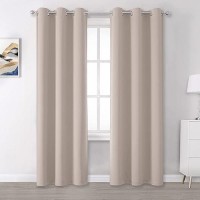 Dualife Warm Taupe Curtains 84 Inches Long Room Darkening Curtains Bedroom Thermal Insulated Window Draperies With Grommet 42 W X 84 L 2 Panels