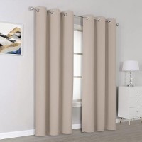 Dualife Warm Taupe Curtains 84 Inches Long Room Darkening Curtains Bedroom Thermal Insulated Window Draperies With Grommet 42 W X 84 L 2 Panels