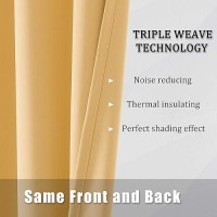 Desert Mist Blackout Curtains Grommet Top Room Darkening Thermal Insulated Window Panels  Solid Drapes For Bedroom (52 X 72 Inch  2 Panels)