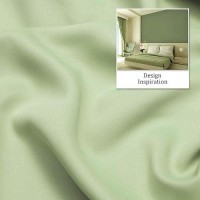 Dualife Light Green Short Kitchen Curtain Panels For Living Room 45 Inch Length Room Darkening Bedroom Curtains Grommet Top 38X45 Inch Set Of 2 Panels