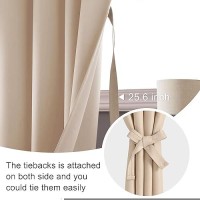 Jiuzhen Blackout Curtains For Bedroom Thermal Insulated Room Darkening Rod Pocket Curtains For Living Room Set Of 2 Panels Wi