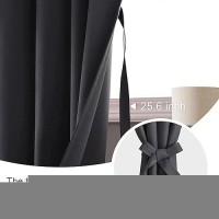 Jiuzhen Blackout Curtains For Bedroom Thermal Insulated Room Darkening Rod Pocket Curtains For Living Room Set Of 2 Panels Wi