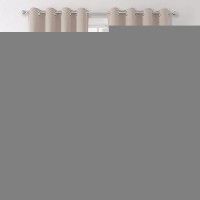 Dualife Light Brown Curtains For Kitchen Short Windows 45 Inches Long Solid Blackout Curtain Panels Thermal Insulated Grommet Top Room Darkening Curtains For Bedroom 52 X 45 Inch Length