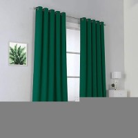 Dualife Dark Green Bedroom Blackout Curtains 120 Inch Length Thermal Insulating Room Darkening 60 Inch Width Short Window Curtain Panels For Living Room 60 By 120 Inch 2 Panels Grommet