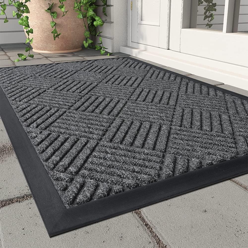 Montvoodoor Mat Front Door Mats Outdoor Indoor Entrancethick Non Slip Rubber Welcome Mat Indoor Outdoor Doormats For Home Ins