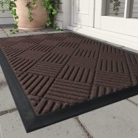 Montvoodoor Mat Outdoor Indoor Entrance Doormatfront Door Welcome Mat Thick Durable Rubber Non Slip Front Door Mats For Outsid