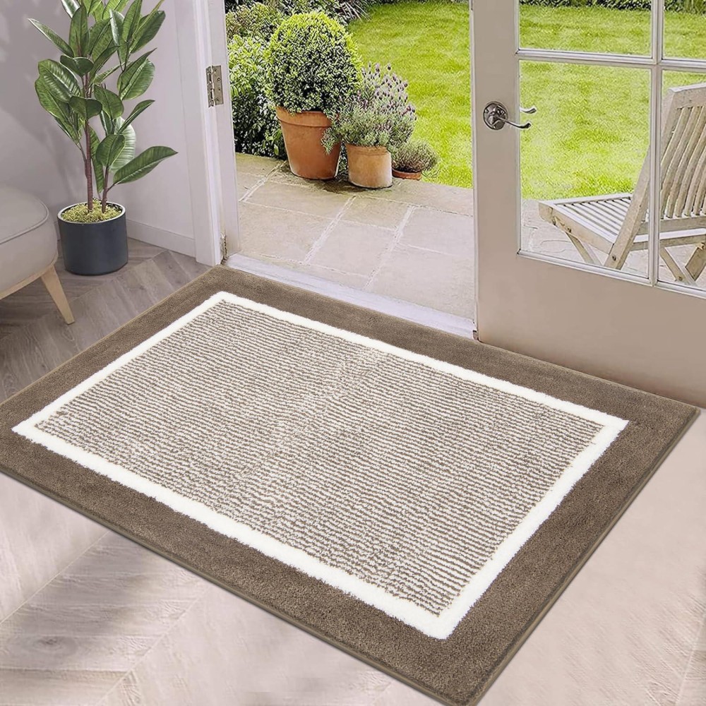 Hebe Indoor Outdoor Doormat 32X48 Soft Absorbent Inside Door Mat Front Doormats Low Profile Entrance Mats For Dogs Non Slip