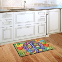 Briarwood Lane Peace Floral Doormat Everyday Indoor Outdoor 30 X 18