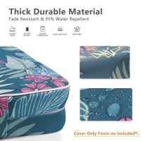Porch Shield Patio Chair Seat Cushion Covers 4 Pack, Waterproof Cushion Slip Covers Outdoor, Replacement Covers Only, 19 X 19 X 4 Inch
