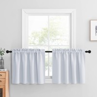 Nicetown Blackout Kitchen Curtains Room Darkening Thermal Insulated Short Window Curtains Adjutable Rod Pocket Curtains For Cafe