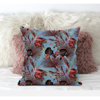 Plant Illusion Suede Blown And Closed Pillow By Amrita Sen In Red Gold Beige