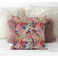 Plant Illusion Suede Blown And Closed Pillow By Amrita Sen In Black Blue