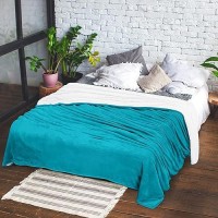 Utopia Bedding Sherpa Bed Blanket Queen Size Turquoise 480Gsm 90X90 Inches Soft Reversible Blanket Bulk Pack Of 6