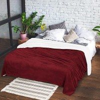 Utopia Bedding Sherpa Bed Blanket Queen Size Red 480Gsm 90X90 Inches Soft Reversible Blanket Bulk Pack Of 6