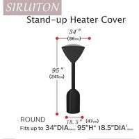 Siruiton Standup Patio Heater Cover 420D Heavy Duty Waterproof Heater Cover For Outdoor Heater-(95