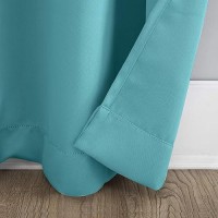 Sun Zero Riley Kids Bedroom Blackout Grommet Curtain Panel 40 X 95 Surf Blue