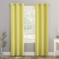 Sun Zero Riley Kids Bedroom Blackout Grommet Curtain Panel 40 X 95 Lemon Yellow