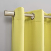 Sun Zero Riley Kids Bedroom Blackout Grommet Curtain Panel 40 X 95 Lemon Yellow