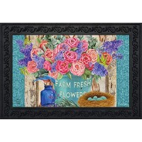 Briarwood Lane Farm Fresh Peonies Spring Doormat Floral Indoor Outdoor 30 X 18