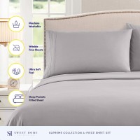 King Size Sheets Breathable Luxury Bed Sheets With Full Elastic Secure Corner Straps Built In 1800 Supreme Collection Extr