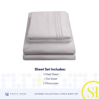 King Size Sheets Breathable Luxury Bed Sheets With Full Elastic Secure Corner Straps Built In 1800 Supreme Collection Extr