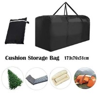 Patio Cushion Storage Bag Waterproof Extra Large Protective Zippered Outdoor Cushion Storage Bags Furniture Storage Bag With Handles, 68