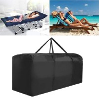 Patio Cushion Storage Bag Waterproof Extra Large Protective Zippered Outdoor Cushion Storage Bags Furniture Storage Bag With Handles, 68