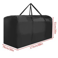 Patio Cushion Storage Bag Waterproof Extra Large Protective Zippered Outdoor Cushion Storage Bags Furniture Storage Bag With Handles, 68