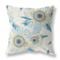 Sunflower Broadcloth Indoor Outdoor Double Sided Cushion, Zippered, Beige Yellow