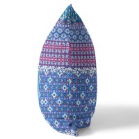 Flower Castle Patchwork Broadcloth Indoor Outdoor Pillow, Zippered, Navybluemaroon