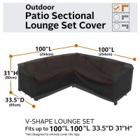 Flexiyard Heavy Duty Outdoor Sectional Sofa Cover, 100