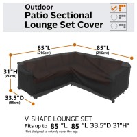 Flexiyard Heavy Duty Outdoor Sectional Sofa Cover, 85