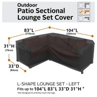 Flexiyard Heavy Duty Outdoor Sectional Sofa Cover, 83