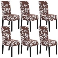 Hversailtex Stretch Dining Chair Covers Set Of 6 Chair Covers For Dining Room Parsons Chair Slipcover Chair Protectors Covers D