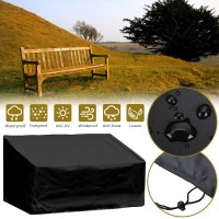 Patio Loveseat Cover Mayhour Ourdoor Bench Seat Sofa Covers Balck Waterproof Dustproof Lounge Deep Chair Furniture Protector With Drawstring Hem Large 2 Seat For Garden Park Outside