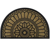 Mibao Half Round Door Mat Nonslip Welcome Entrance Way Mat Durable Rubber Door Mats Lowprofile Heavy Duty Doormat Half Cir