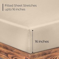 Royale Linens Fitted Sheet Full Brushed Hotel Quality 1800 Ultrasoft Wrinkle Fade Resistant Bottom Sheet Deep Pocket St