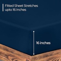 Royale Linens Fitted Sheet King Brushed Hotel Quality 1800 Ultrasoft Wrinkle Fade Resistant Bottom Sheet Deep Pocket St