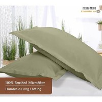 Royale Linens Pillow Shams 2 Pack King Size 20X36 Inch Brushed 1800 Microfiber Bed Pillow Shams Wrinkle Fade Resistant Su