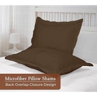 Royale Linens Pillow Shams 2 Pack Euro Size 26X26 Inch Brushed 1800 Microfiber Bed Pillow Shams Wrinkle Resistant Super Soft