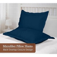 Royale Linens Pillow Shams 2 Pack Queen Size 20X30 Inch Brushed 1800 Microfiber Bed Pillow Shams Wrinkle Fade Resistant Su