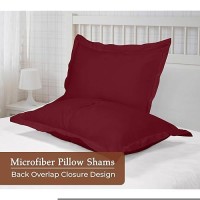 Royale Linens Pillow Shams 2 Pack Standard Size 20X26 Inch Brushed 1800 Microfiber Bed Pillow Shams Wrinkle Resistant Super