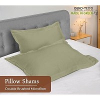 Royale Linens Pillow Shams 2 Pack Standard Size 20X26 Inch Brushed 1800 Microfiber Bed Pillow Shams Wrinkle Resistant Super