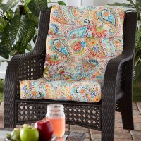 Greendale Home Fashions Outdoor 44 X 22-Inch High Back Chair Cushion, Set Of 1, Jubilee